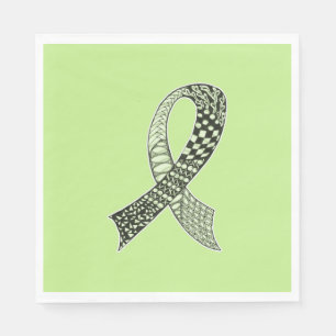 Cancermedvetenhet Ribbon Anpassningsbar Färg Pappersservett