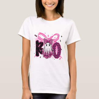 Cancermedvetenhet - Rosa Halloween Ghost T Shirt