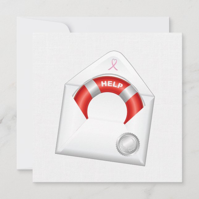 Cancermedvetenhet - Rosa Ribbon-inbjudan Inbjudningar (Framsida)