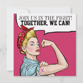 Cancermedvetenhet - Rosa Ribbon-inbjudan Inbjudningar