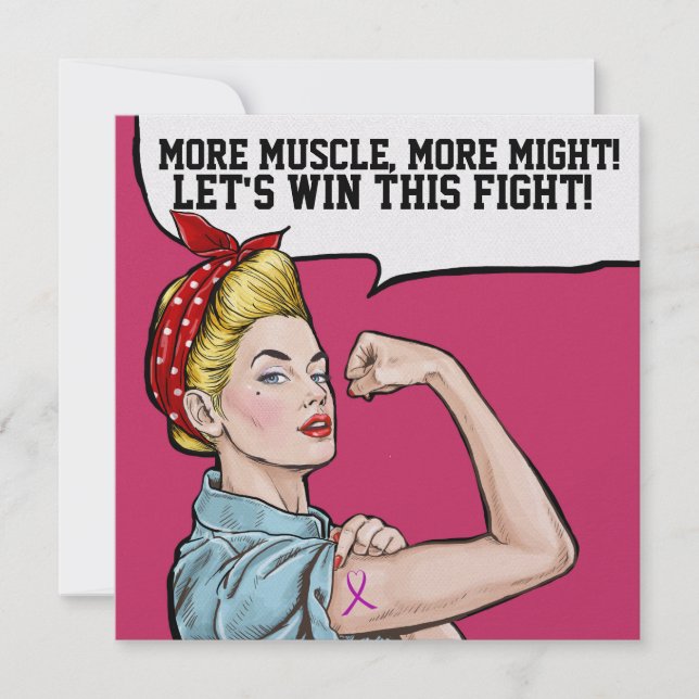 Cancermedvetenhet - Rosa Ribbon-inbjudan Inbjudningar (Framsida)