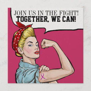 Cancermedvetenhet - Rosa Ribbon-inbjudan Inbjudningar