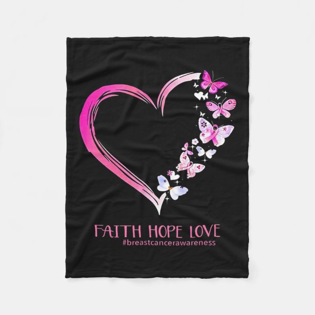 Cancermedvetenhet Shirt1 Fleecefilt (Framsidan)