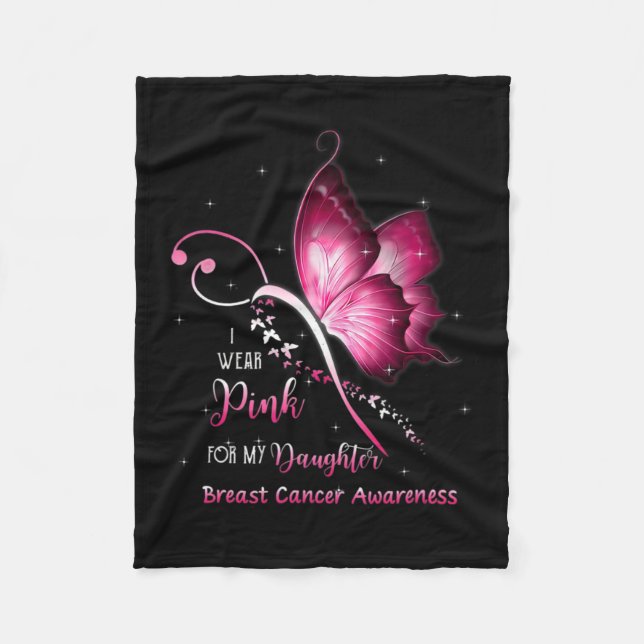 Cancermedvetenhet Shirt2 Fleecefilt (Framsidan)