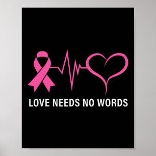 Cancermedvetenhet vid Rosa av Ribbon Cancer Poster