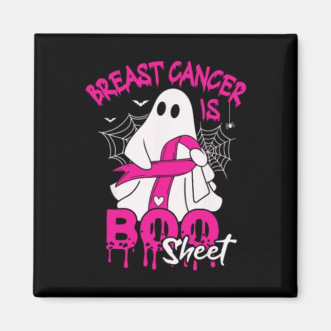 Cancern är Boo Lakan Halloween Support Squad-menyf Magnet (Framsidan)