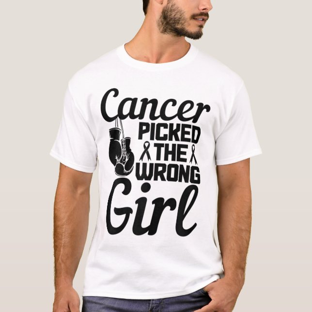 Cancern fick fel bröstcancervård t shirt (Framsida)