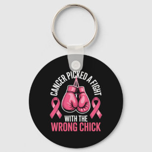 Cancern fick kämpa med fel Chick bröst Nyckelring