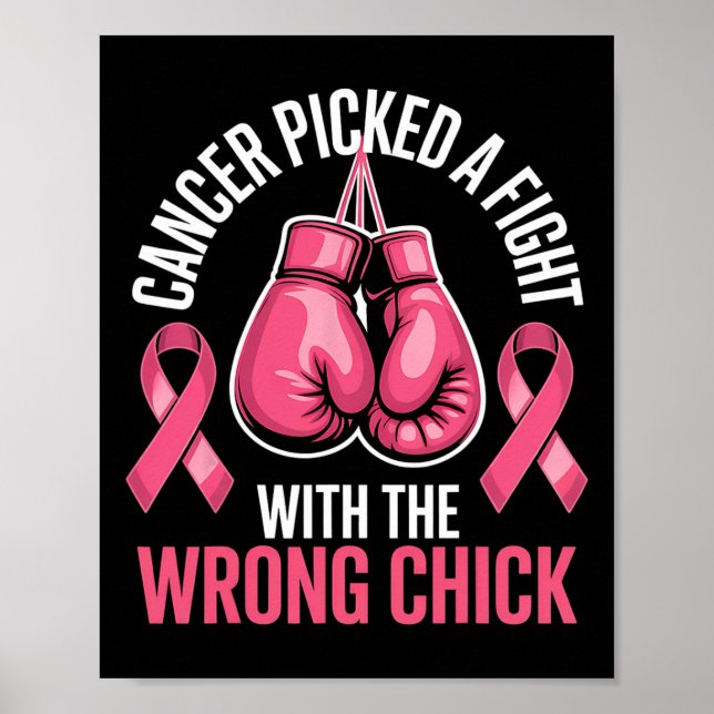 Cancern fick kämpa med fel Chick bröst Poster (Framsidan)