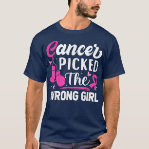 Cancern plockade fel på flickornas bröstkorg t shirt