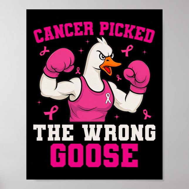 Cancern valde fel gosfunna bröstcancer poster (Framsidan)