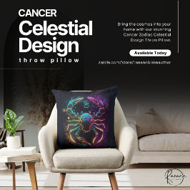 Cancern Zodiak Celestial Design Kuddöverdrag Kudde