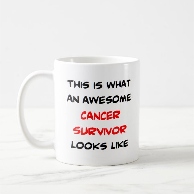 canceröverlevnad, fantastisk kaffemugg (Vänster)