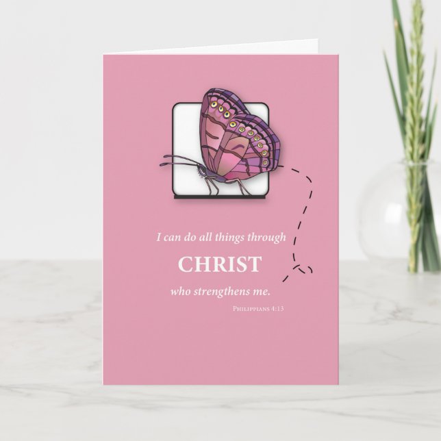 Cancerpatient Frisk religiös skrift  Kort (Framsida)