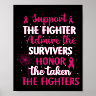Cancerstöd Bewundra Ära Bröstcancer Medvetenhet Poster