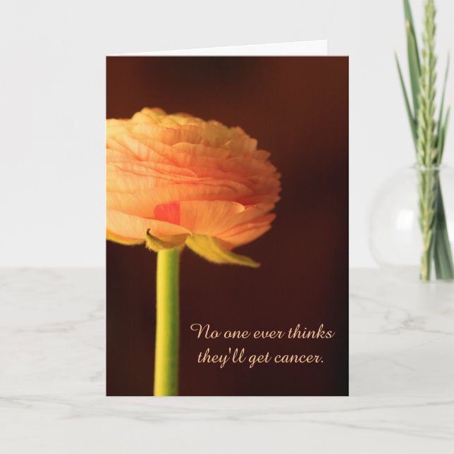 Cancerstöd Blomma Ranunculus Uppmuntran Kort (Framsida)