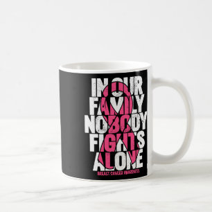 Cancerstöd Rosa Familj Bröstcancer Medvetenhet Kaffemugg