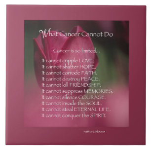 Cancerstöd, Vad cancer inte kan göra, Blommor Kakelplatta