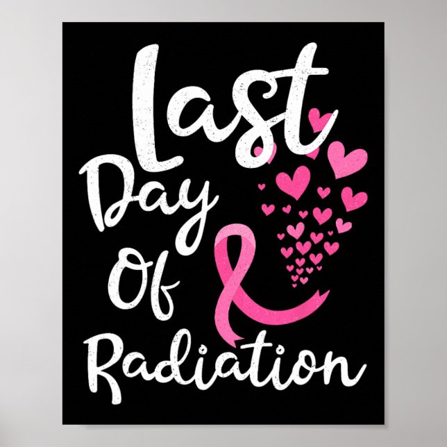 Cancerstrålbehandling sista dagen av strålbehandli poster (Framsidan)