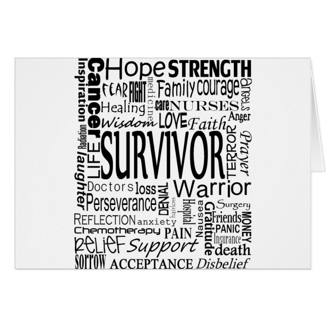 CancerWords Hälsningskort (Framsidan Horizontal)