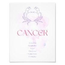 Cancerzodiac Art-utskrift