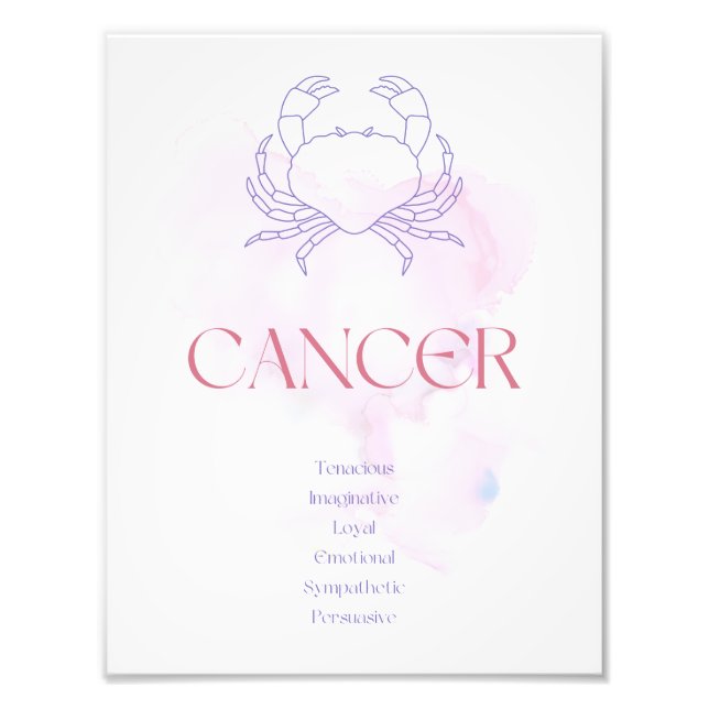 Cancerzodiac Art-utskrift Fototryck (Framsidan)