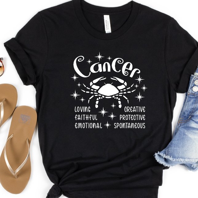 CancerZodiac Sign Horoscope Personality Traits T Shirt (Skapare uppladdad)