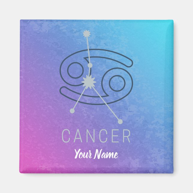 Cancerzodiac Stjärntecken Horoscope Constellation Magnet (Framsidan)