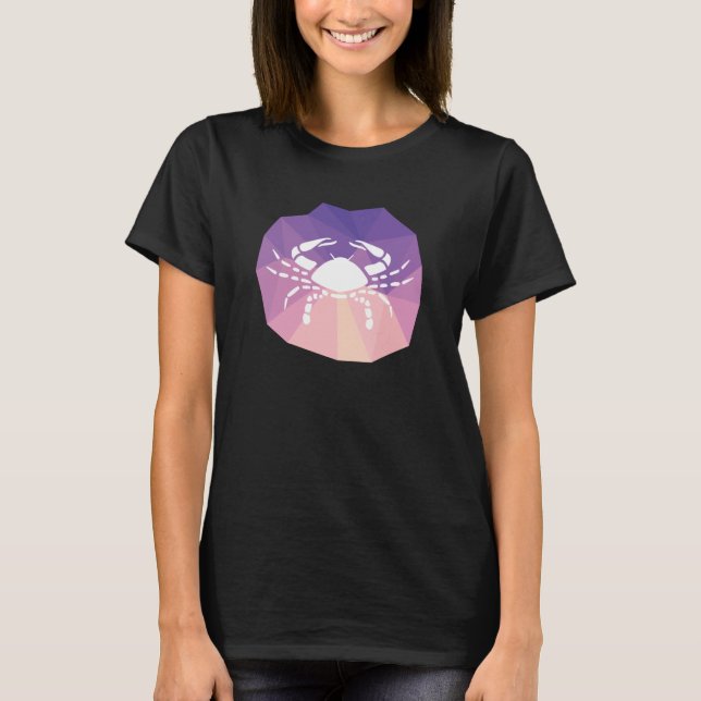 Cancerzodiac-tecken modern design t shirt (Framsida)
