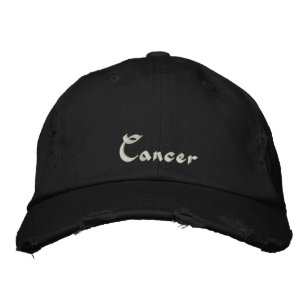 Cancerzodiak Embroderad kapsyl/ hatt Broderad Keps