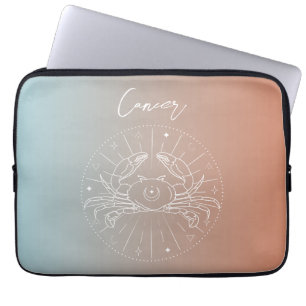 Cancerzodiakhoroscope stjärntecken gradient laptop fodral