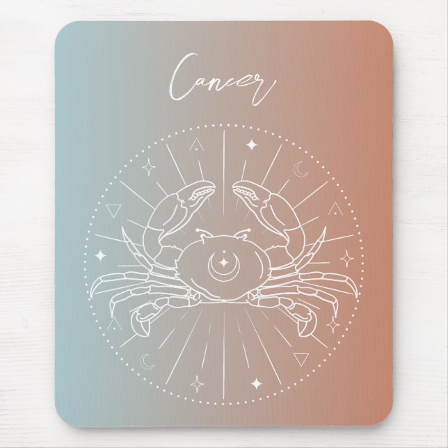 Cancerzodiakhoroscope stjärntecken gradient musmatta (Framsidan)