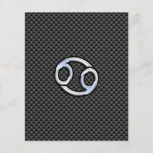 Cancerzodiaksymbol Kolkolsfiberutskrift Flygblad
