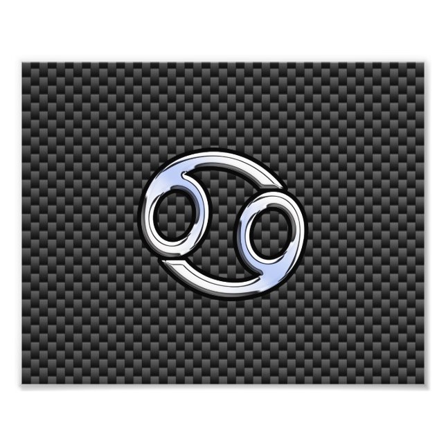 Cancerzodiaksymbol Kolkolsfiberutskrift Fototryck (Framsidan)