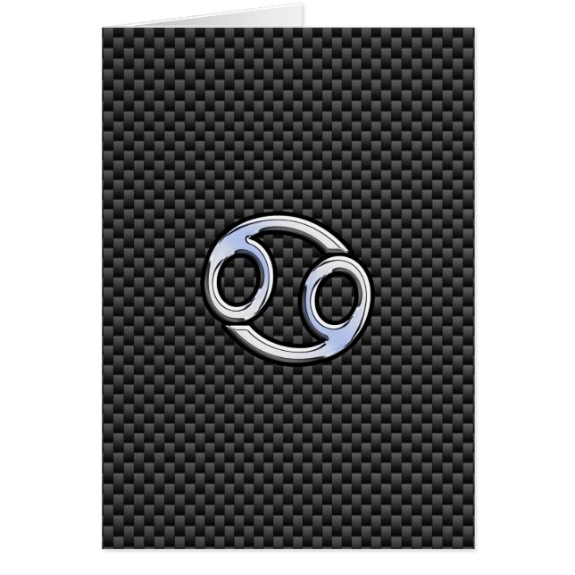 Cancerzodiaksymbol Kolkolsfiberutskrift Hälsningskort (Framsidan)