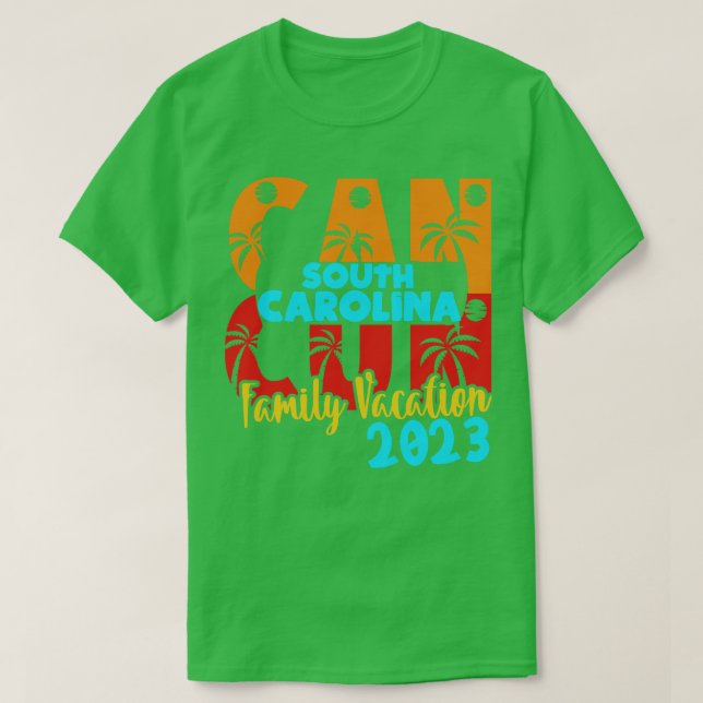 Cancun 2023 South olina Summer Family Couple Match T Shirt (Design framsida)