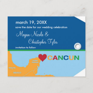 Cancun Bagage Tag Spara Datum Tillkännagivande