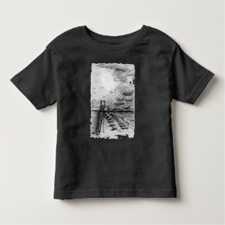 Cancun Beach cloudy black and white T Shirt