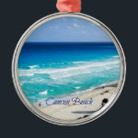 Cancun Beach, Mexiko Julgransprydnad Metall<br><div class="desc">Vackra Cancun Beach,  Mexiko-fotografi</div>
