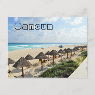 Cancun Beach Oceanfront Vinkar Tourist Vykort