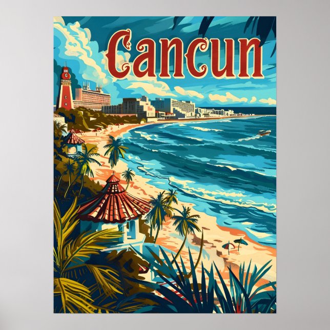 Cancun Beach Poster (Framsidan)