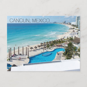 Cancun Beach Resort Mexico Vacation Vykort