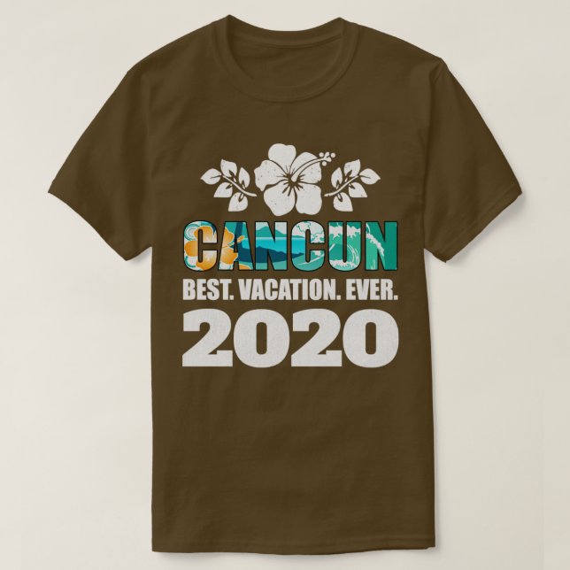 Cancun Best Vacation 2020 Souvenir Gift T Shirt (Design framsida)