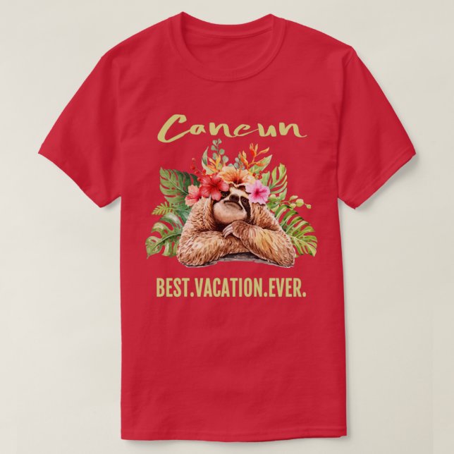 Cancun Best Vacation nånsin Souvenir Gift T Shirt (Design framsida)