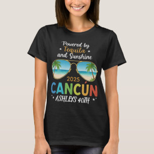 Cancun Birthday Resa Shirt - Anpassat namn och åld T