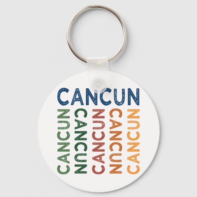 Cancun Cute Colorful Nyckelring (Framsida)