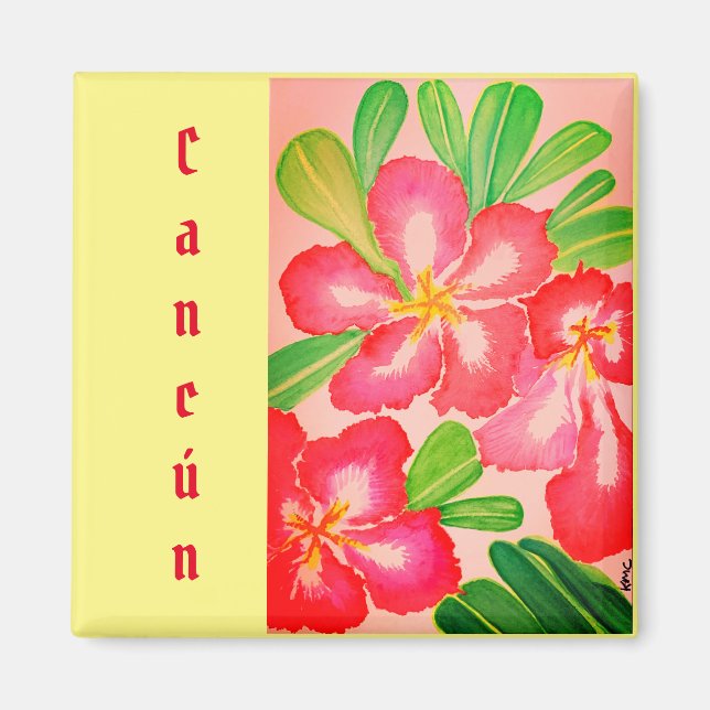 Cancún Desert Ro Souvenir Magnet (Framsidan)