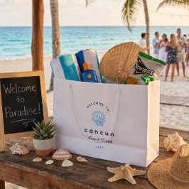Cancun Destination Bröllop Blå Välkomstpåse
