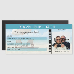 Cancun Destination Wedding Spara datum magneter