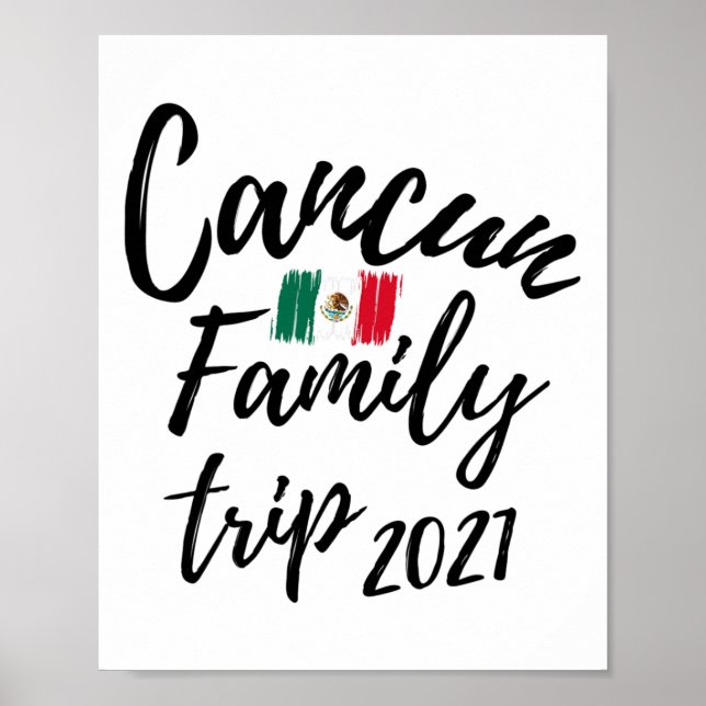 Cancun familjeresa Mexiko semester design  Poster (Framsidan)